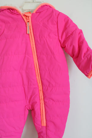 Cat and Jack Neon Pink Snow Suit | 6M