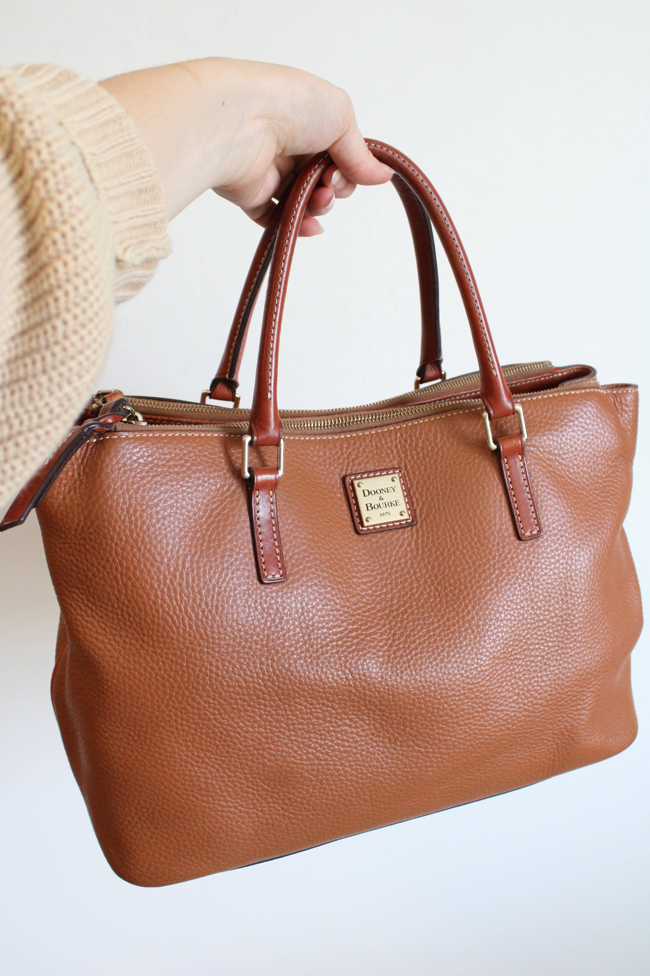 Dooney and bourke camel leather sale