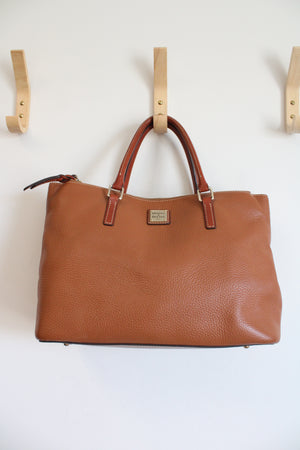 Dooney & Bourke Camel Brown Leather Satchel Purse