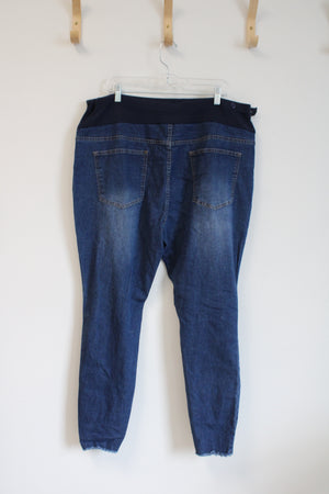 Denim Ripped Maternity Jeans | 2XL