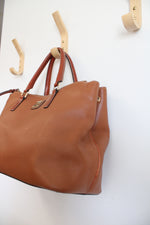 Dooney & Bourke Camel Brown Leather Satchel Purse