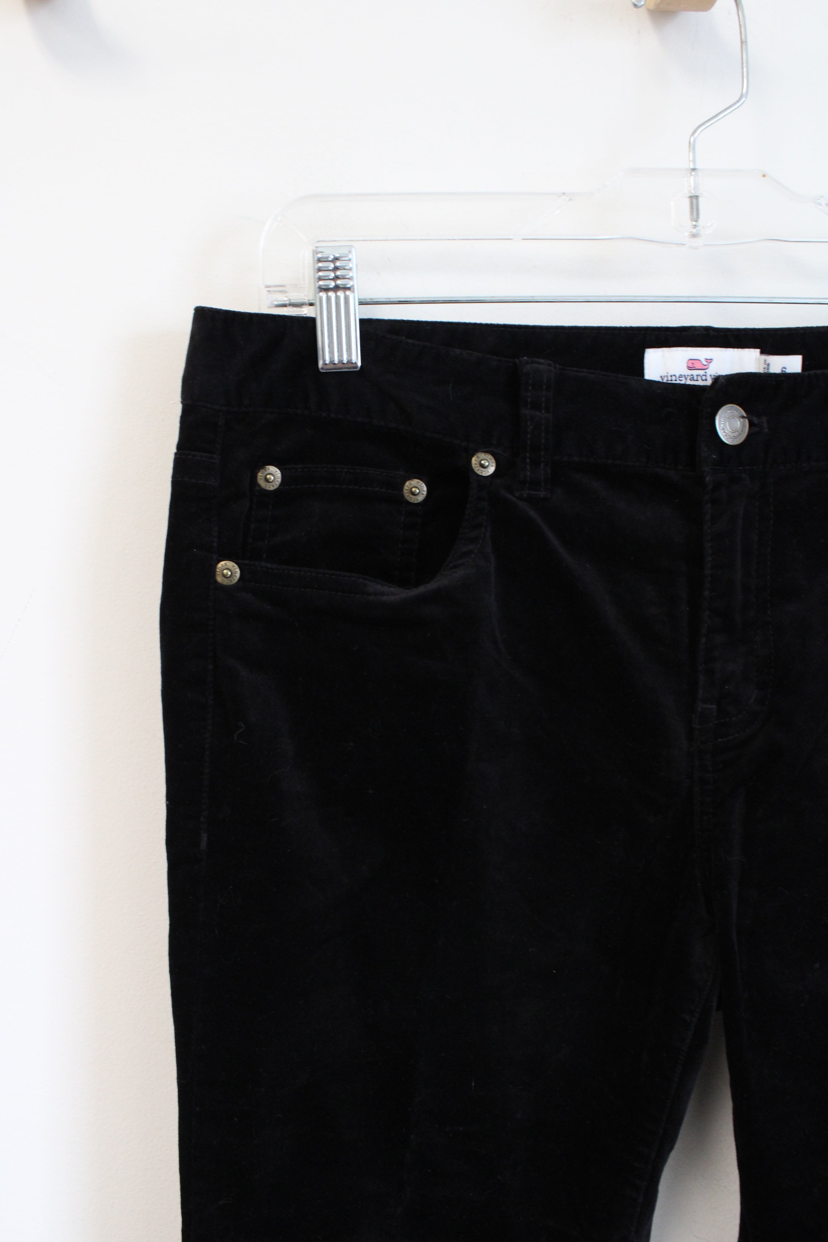 Vineyard Vines Black Velvet Pants | 6