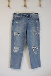 Old Navy Faded Ripped Extra High Sky-Hi Straight Jeans | 6