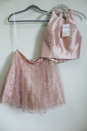 NEW Alyce Paris 2 Piece Pink Glitter Tulle Dress | 10