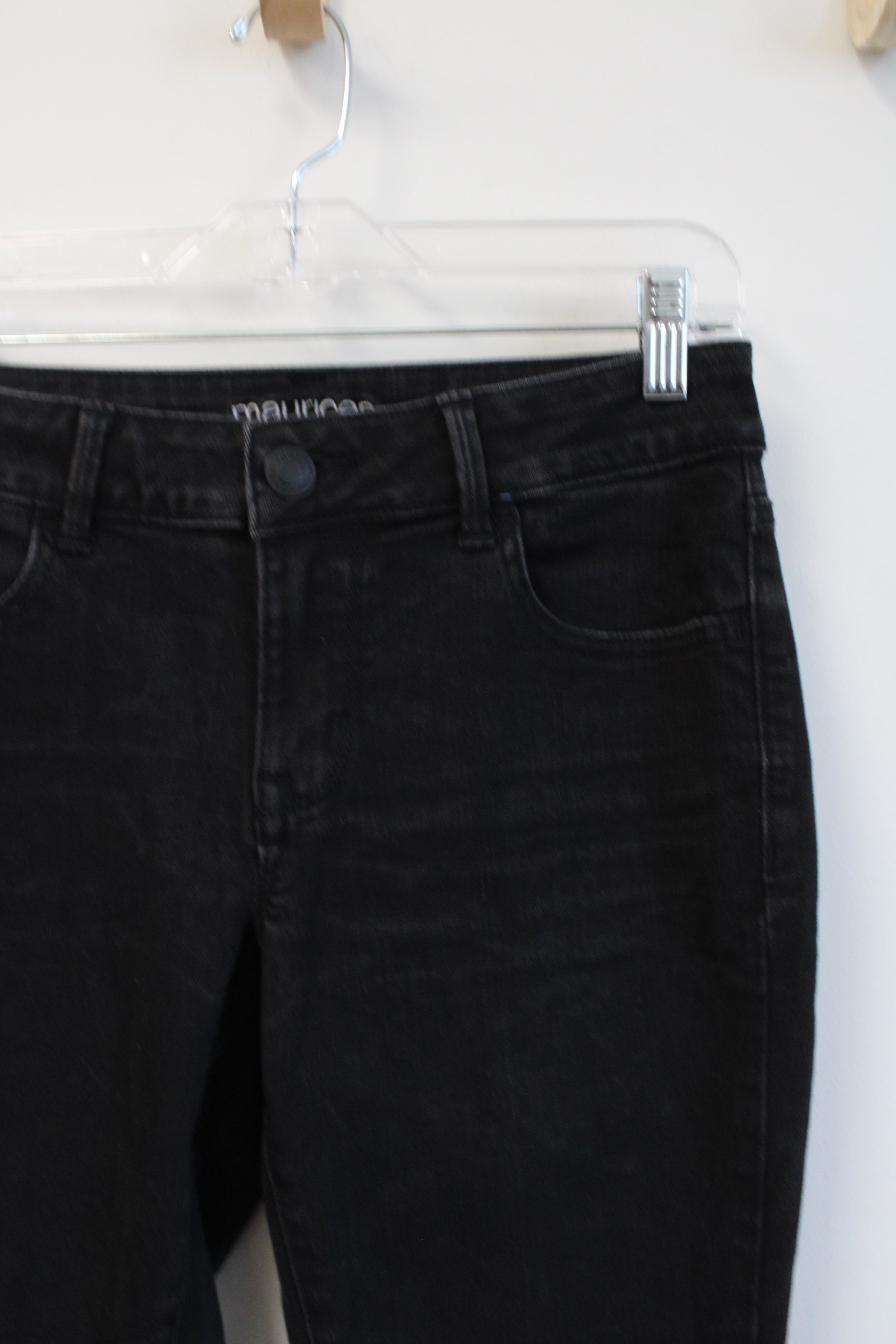 Maurices Black Short Mid-Rise Jeans | S