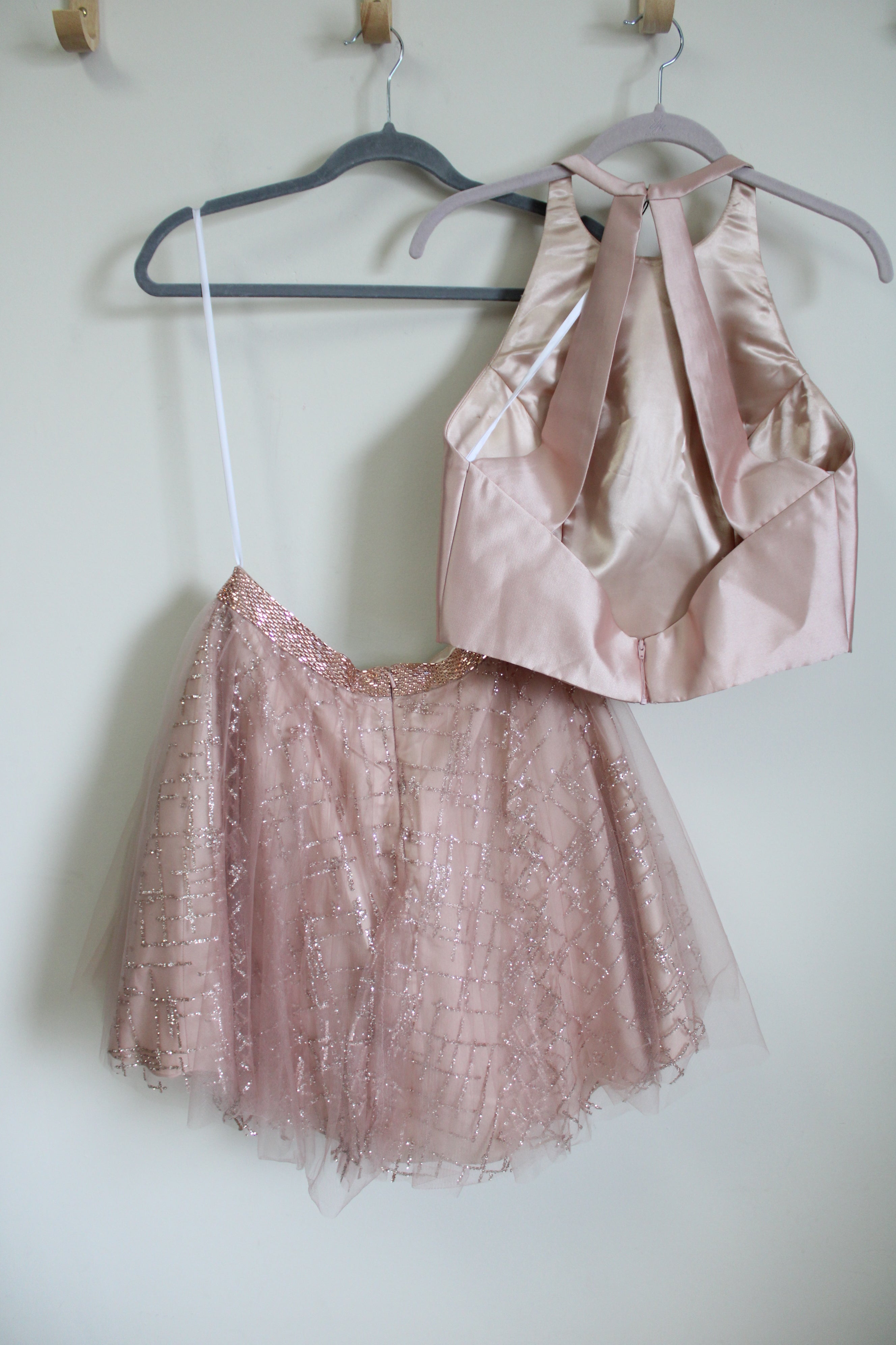 NEW Alyce Paris 2 Piece Pink Glitter Tulle Dress | 10