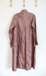 Rain Shedder Brown Shimmer Rain Trench Coat | M