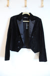 NEW Ralph Lauren Black Velour Cropped Blazer Jacket | 14