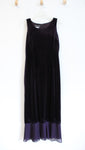 Donna Morgan Dark Purple Velvet Maxi Dress | 6