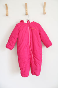 NEW Pink Platinum Hot Pink Fleece Lined Snowsuit | 12-18 MO