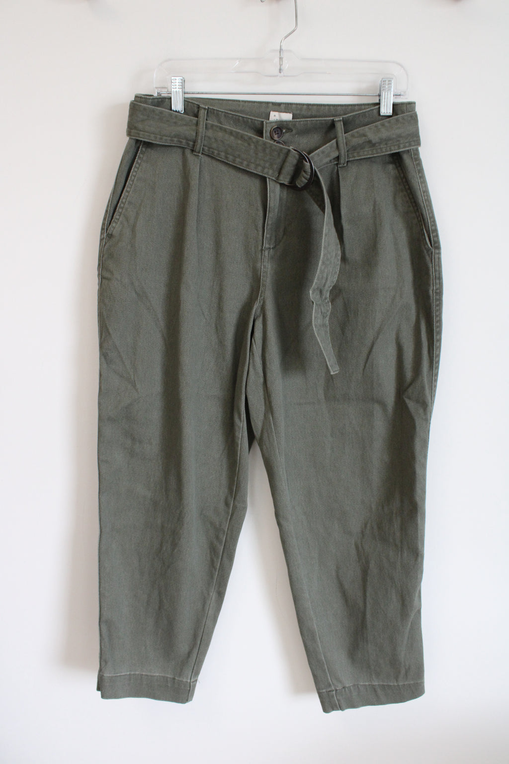 A New Day Olive Green Belted Denim Pant | 10