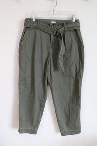 A New Day Olive Green Belted Denim Pant | 10