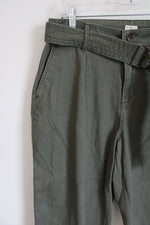 A New Day Olive Green Belted Denim Pant | 10