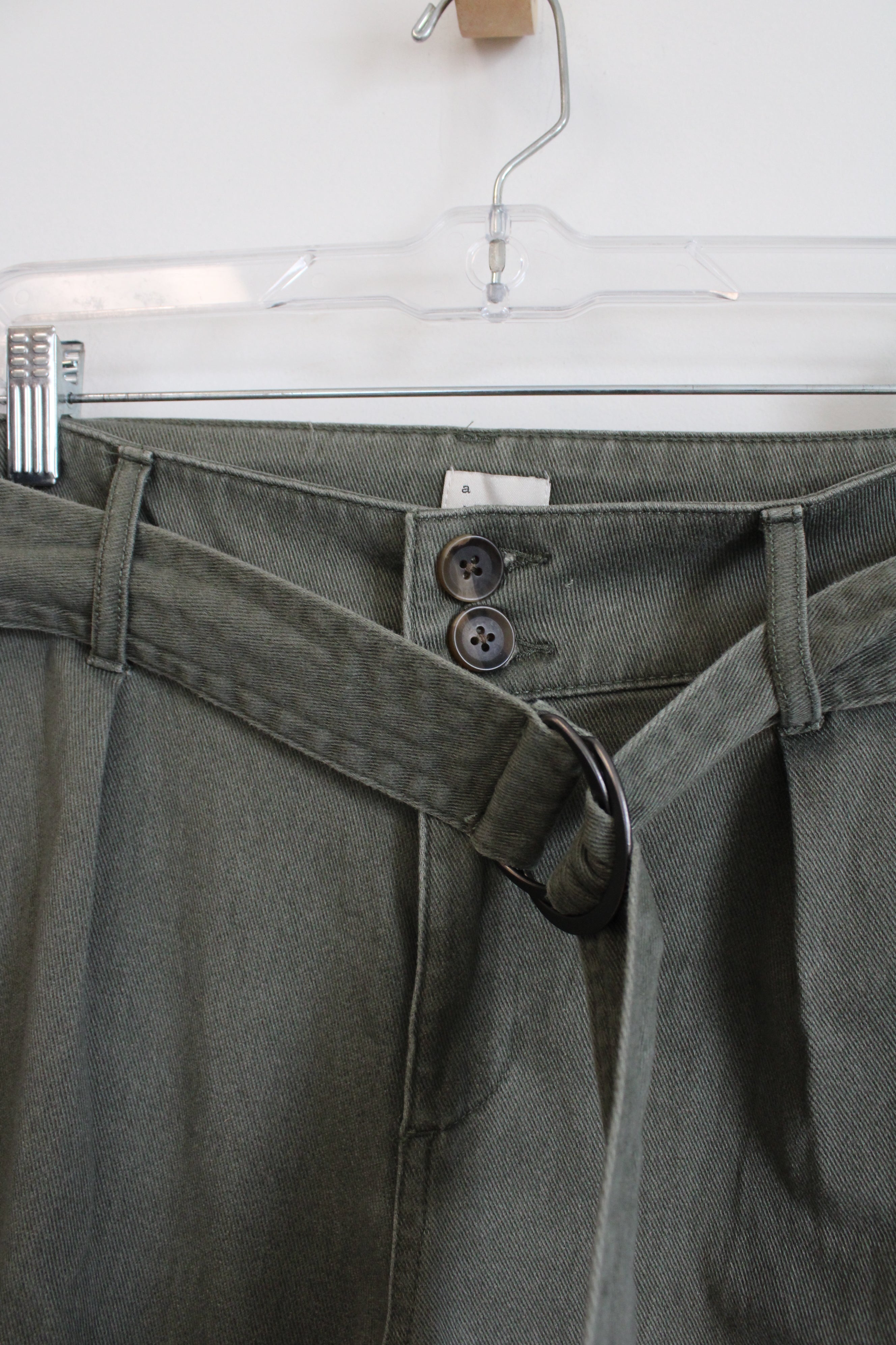 A New Day Olive Green Belted Denim Pant | 10