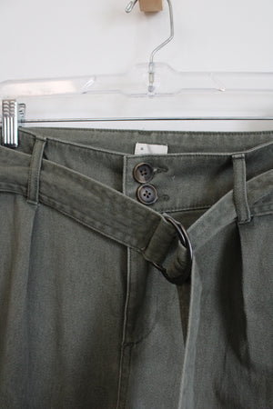 A New Day Olive Green Belted Denim Pant | 10