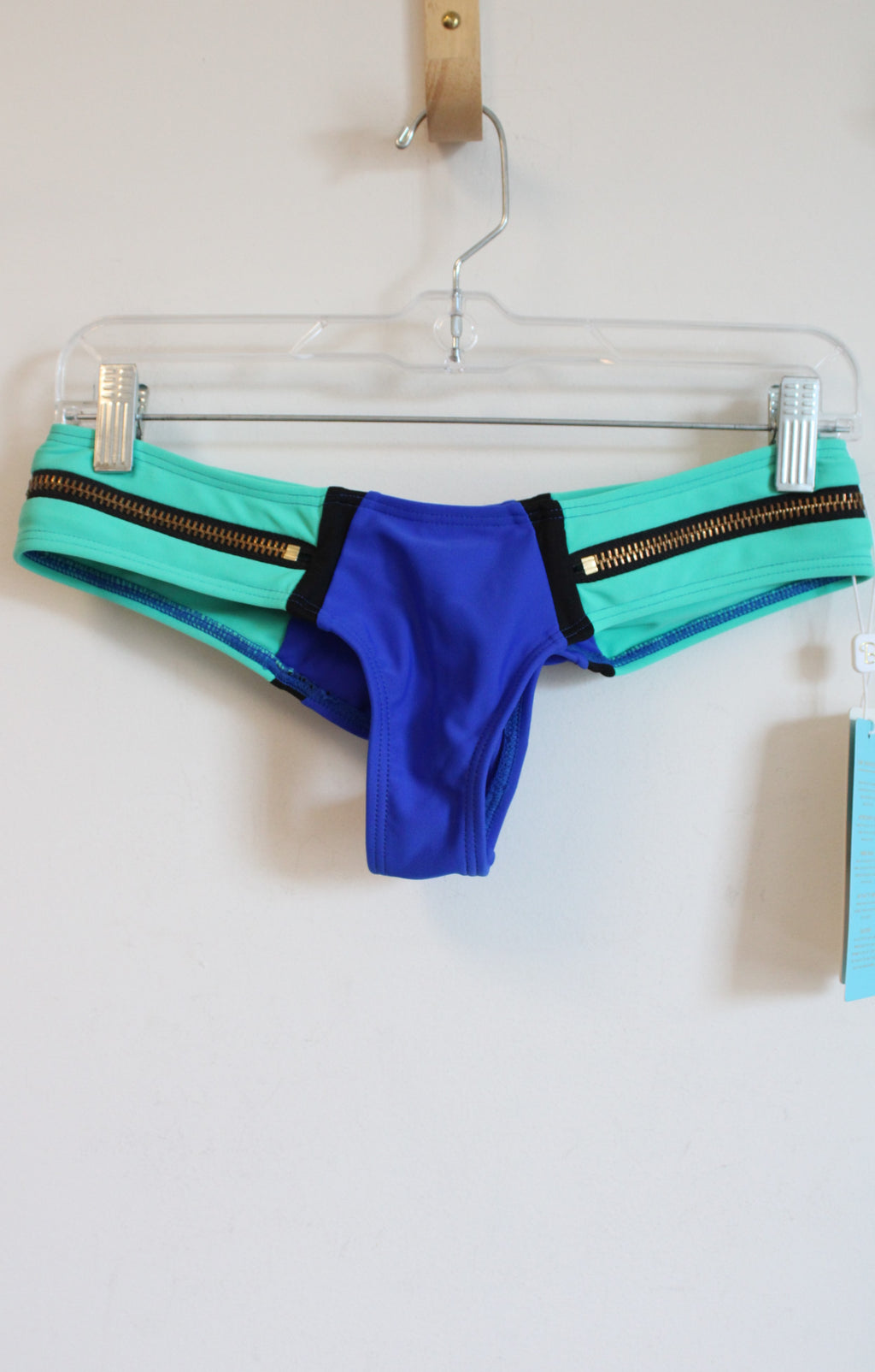 NEW Beach Bunny Swimwear Endless Summer Blue Mint Bikini Skimpy Bottom | S