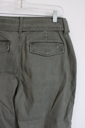 A New Day Olive Green Belted Denim Pant | 10