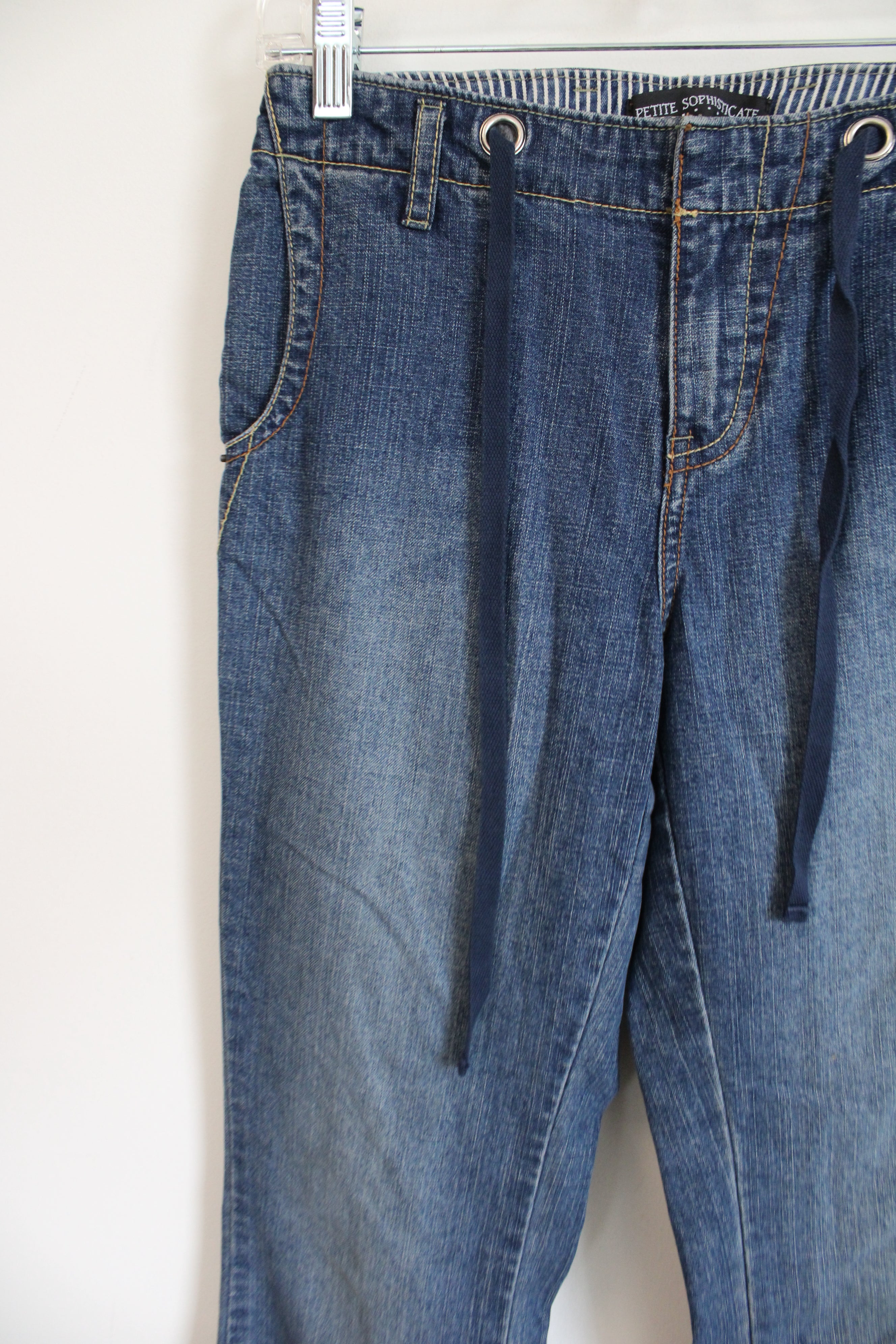 Petite Sophisticate Denim Drawstring Jeans | 2