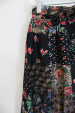 Vintage Patchwork Style Belted Maxi Skirt | 2