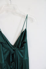 NEW Shein Emerald Green Satin Midi Dress | L