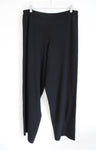 Eileen Fisher Black Knit Lounge Elastic Waistband Wool Pants | L