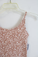 NEW Old Navy Tan & White Floral Ribbed Dress | XS