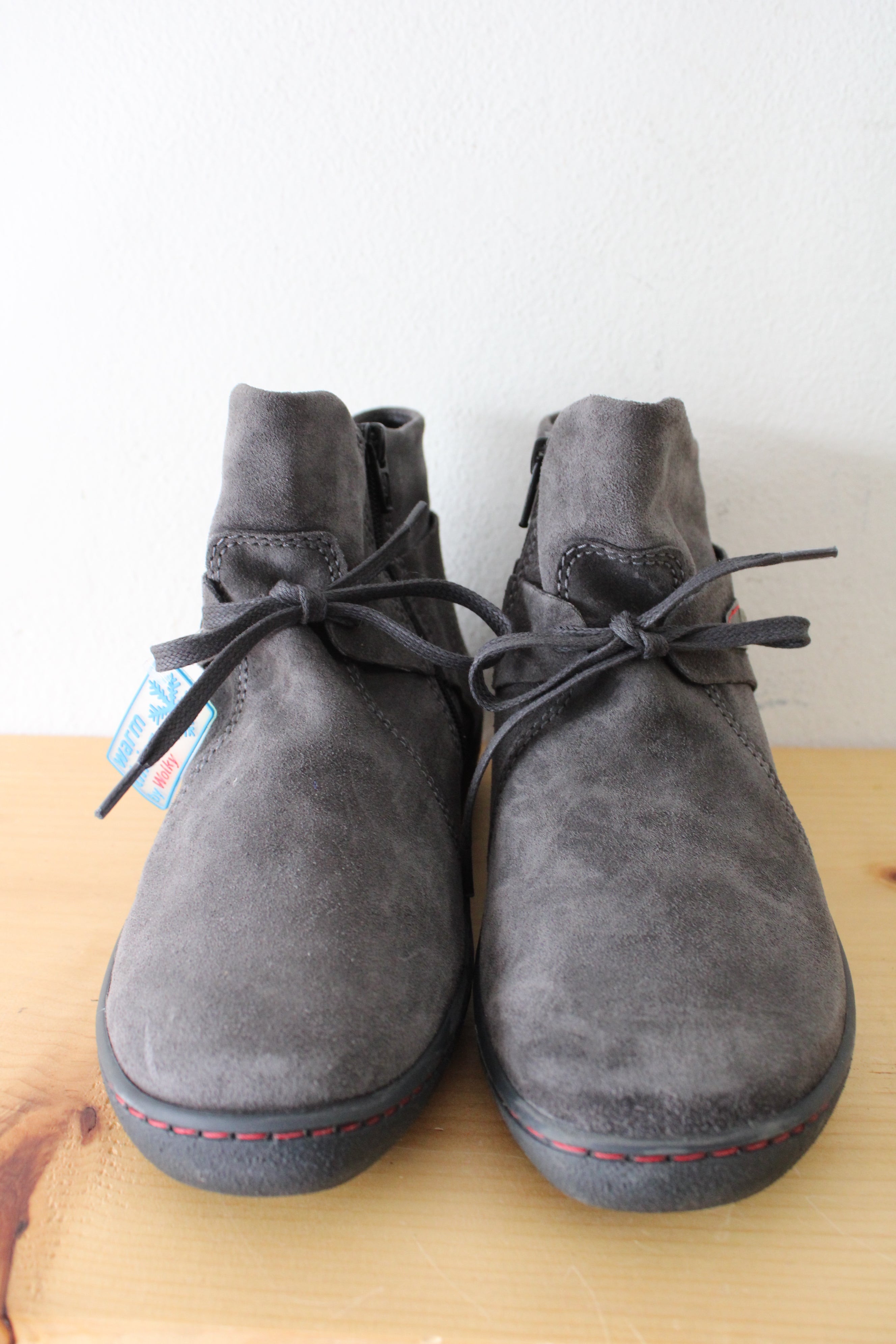 NEW Wolky Gray Sueded Ankle Boot | Size 38 (7.5)