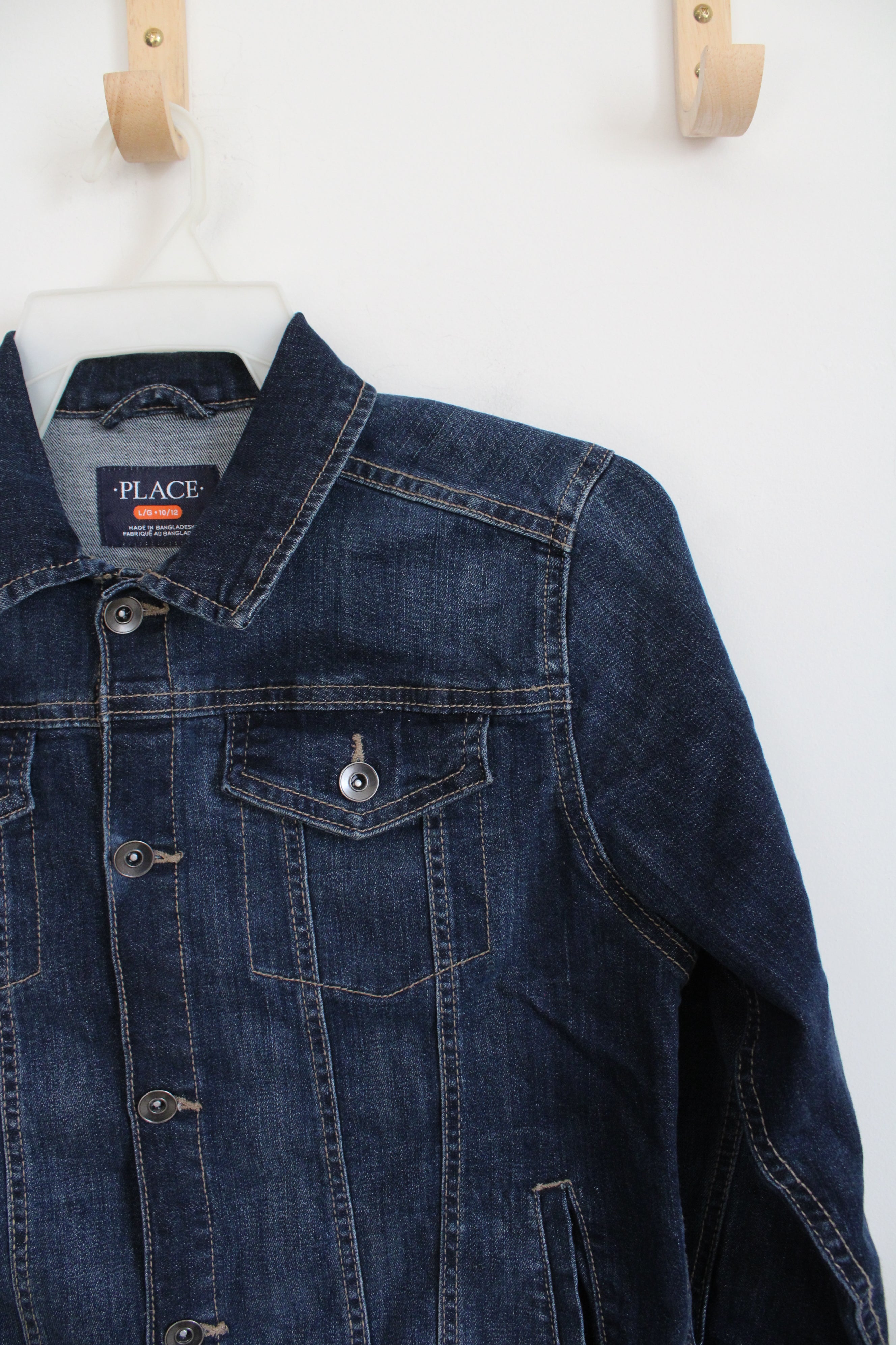 Children's Place Dark Wash Denim Jacket | Youth L (10/12)