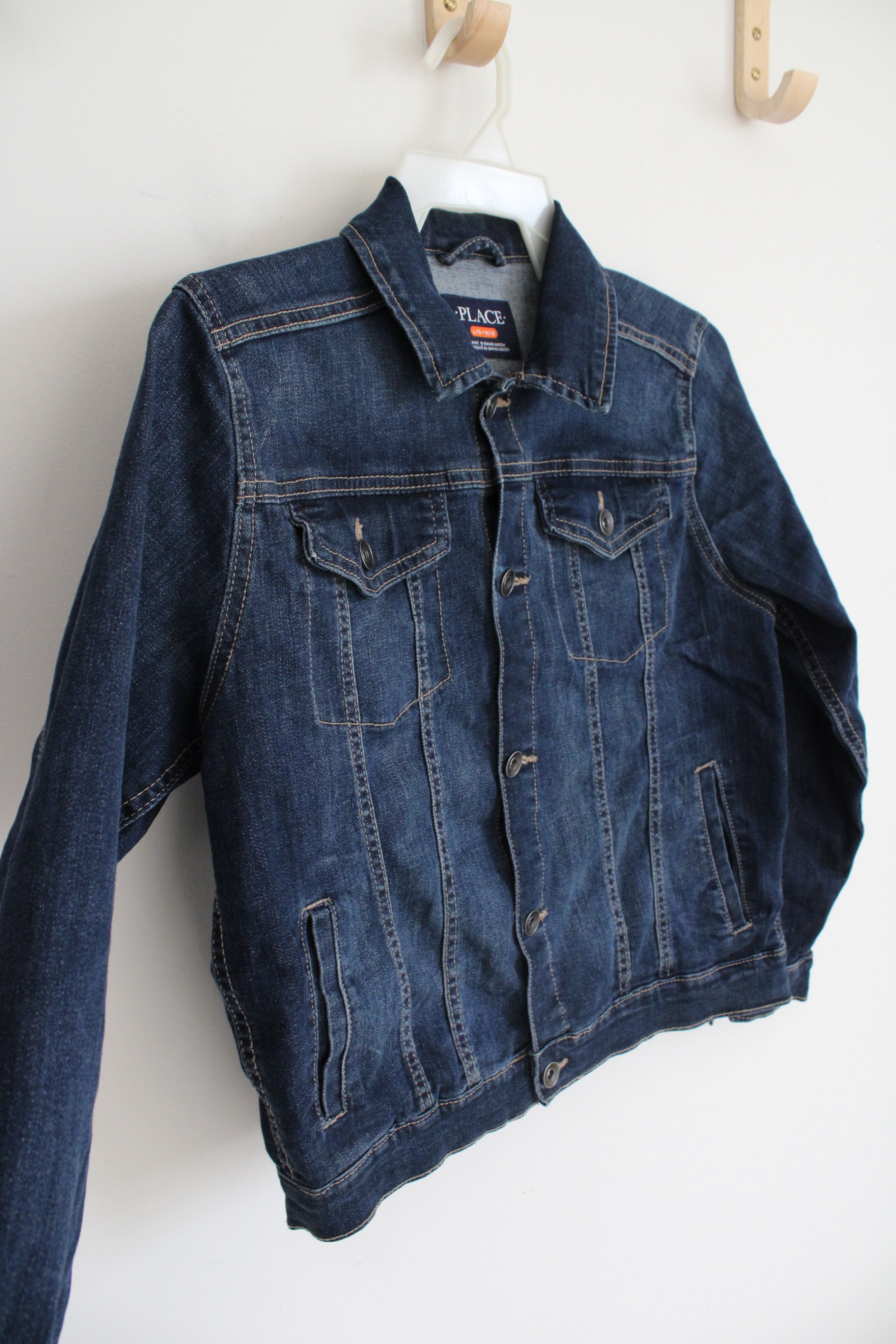 Children's Place Dark Wash Denim Jacket | Youth L (10/12)