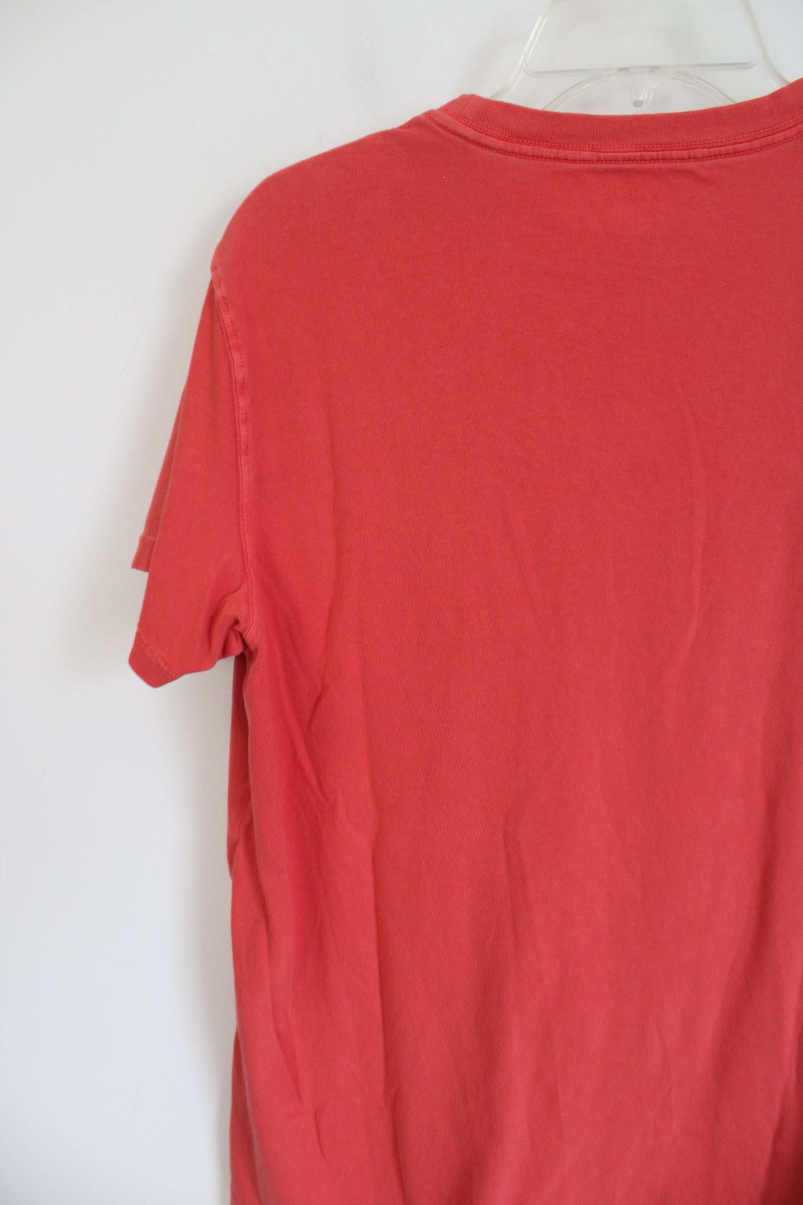 American Eagle Standard Fit Orange Red Tee | M