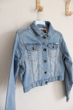 Lucky Brand Light Wash Cropped Denim Jacket | Youth L (12)