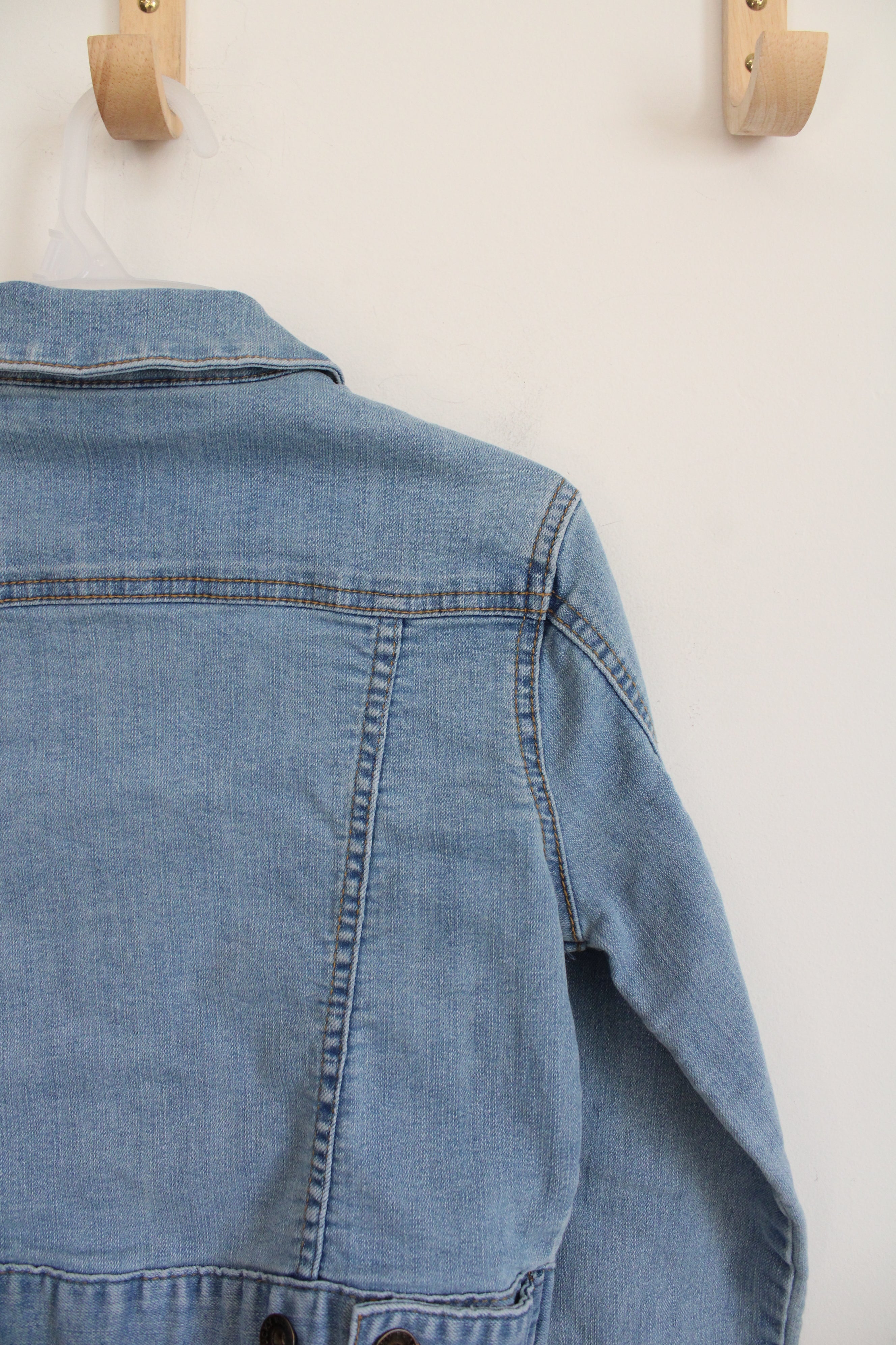 Lucky Brand Light Wash Cropped Denim Jacket | Youth L (12)