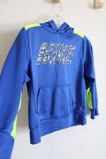 Nike Blue Green Fleece Hoodie | Youth M (10/12)