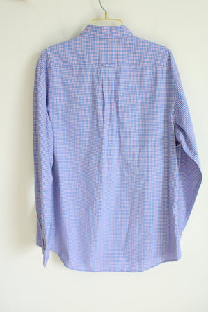 Izod Pink & Blue Plaid Button Down Shirt | L