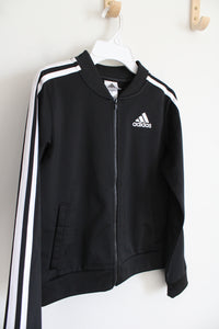 Adidas Black & White Zip Up Jacket | Youth L (14)