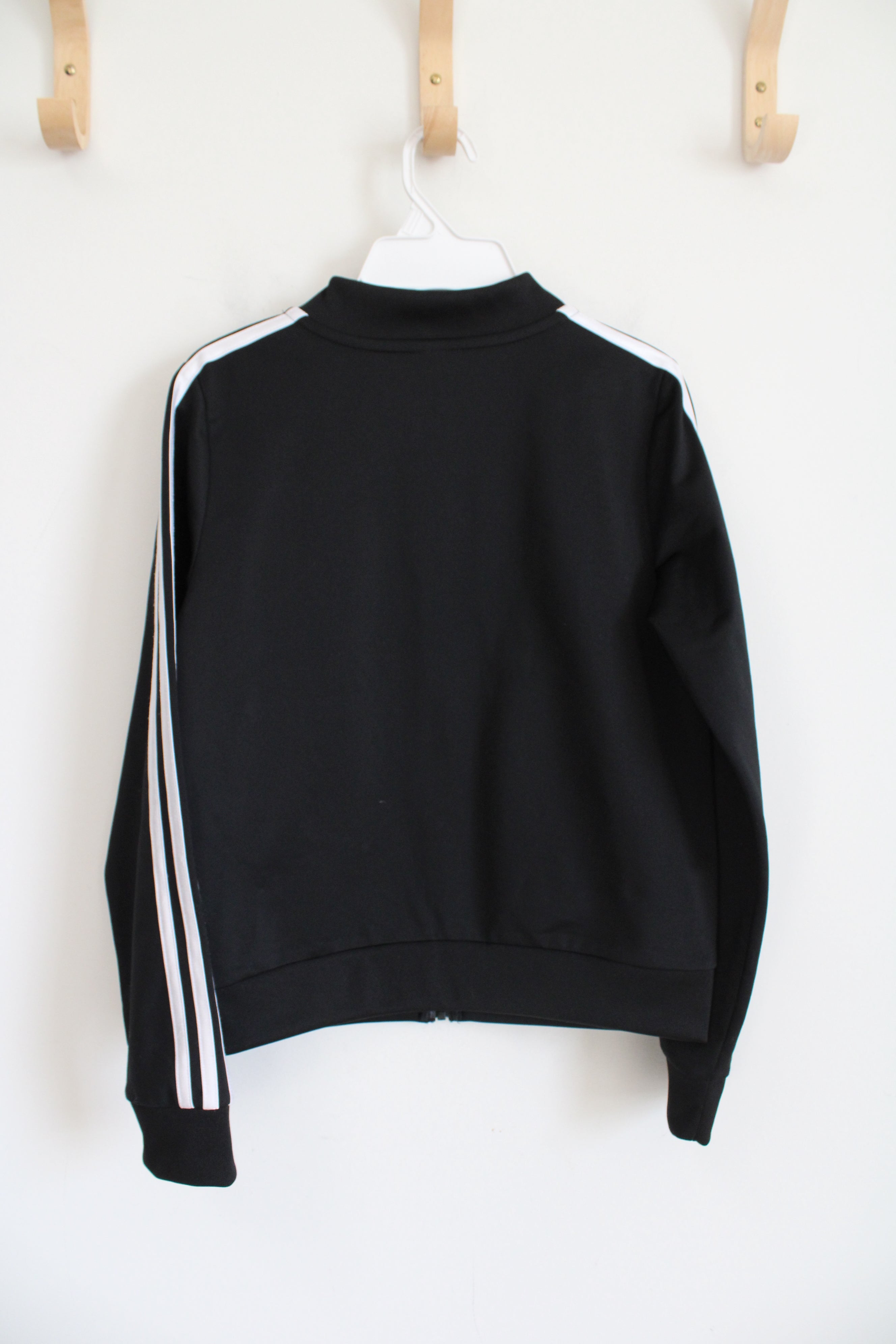 Adidas Black & White Zip Up Jacket | Youth L (14)