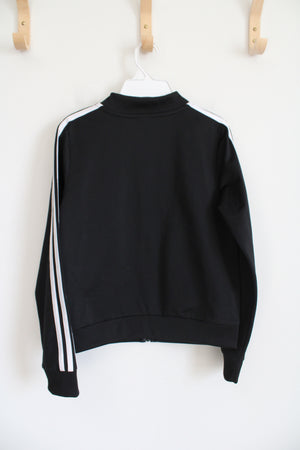 Adidas Black & White Zip Up Jacket | Youth L (14)