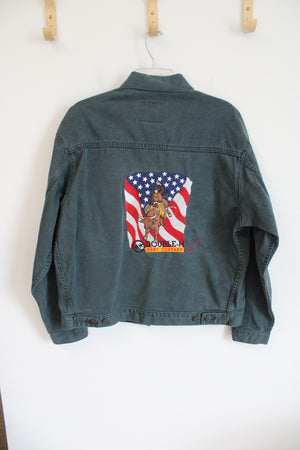 Double-H Boot Company Rare International Denim Green Jacket | M