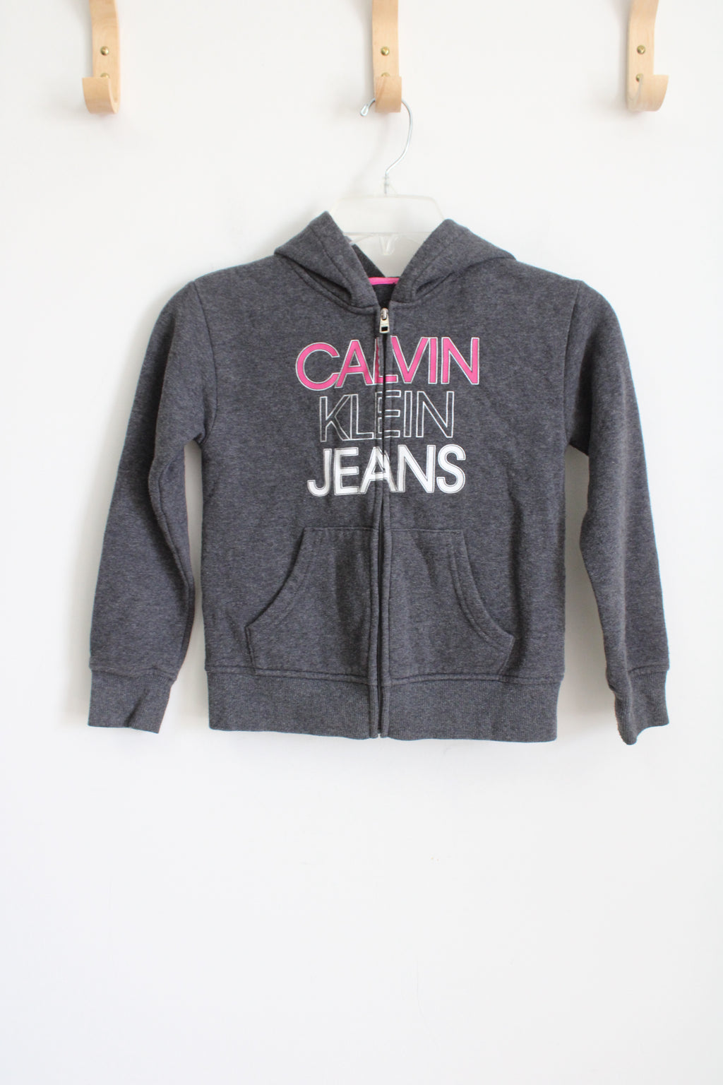 Calvin Klein Gray and Pink Full Zip Jacket | 8
