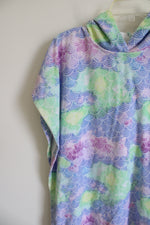 Wonder Nation Mermaid Print Terry Cloth Swimsuit Coverup | Youth XL (14/16)