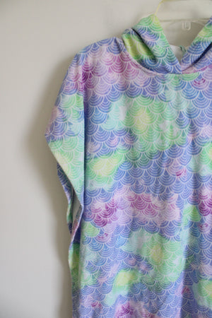 Wonder Nation Mermaid Print Terry Cloth Swimsuit Coverup | Youth XL (14/16)