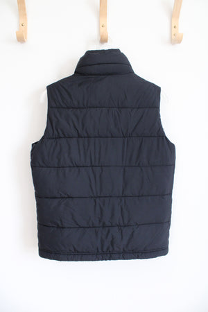 Abercrombie & Fitch Kids Blue Fleece Lined Black Puffer Vest | Youth XL (16)