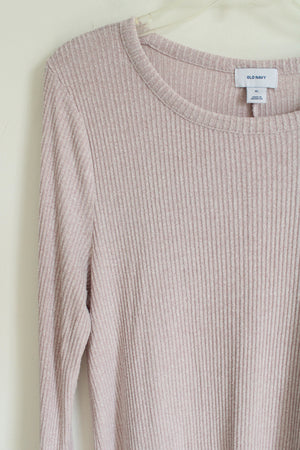 Old Navy Light Pink Ribbed Long Sleeved Shirt | XL