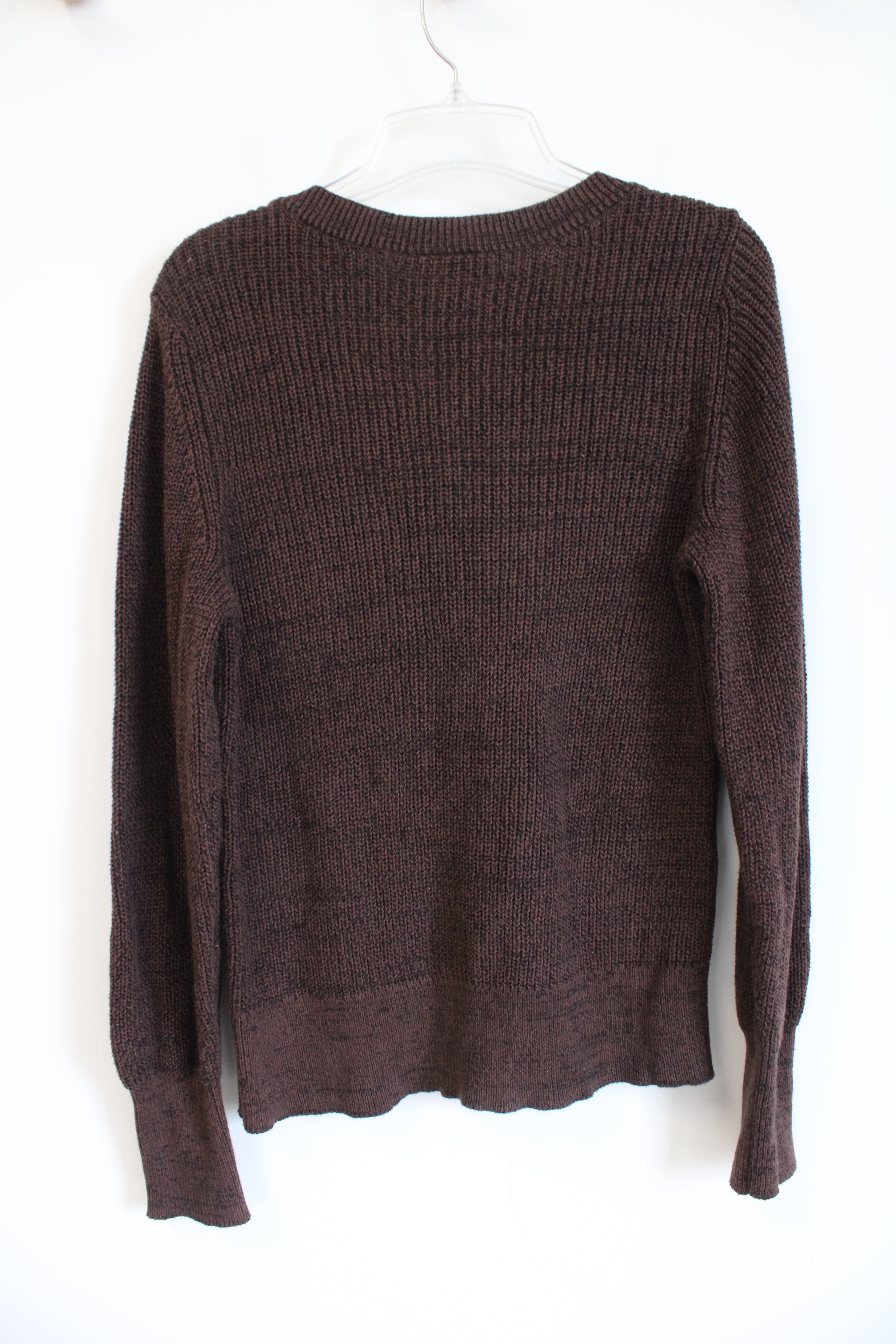 LOFT Brown V-Neck Sweater | M