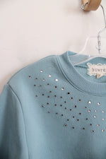 Btween Teal Rhinestone Soft Sweat Suit Set | Youth 10