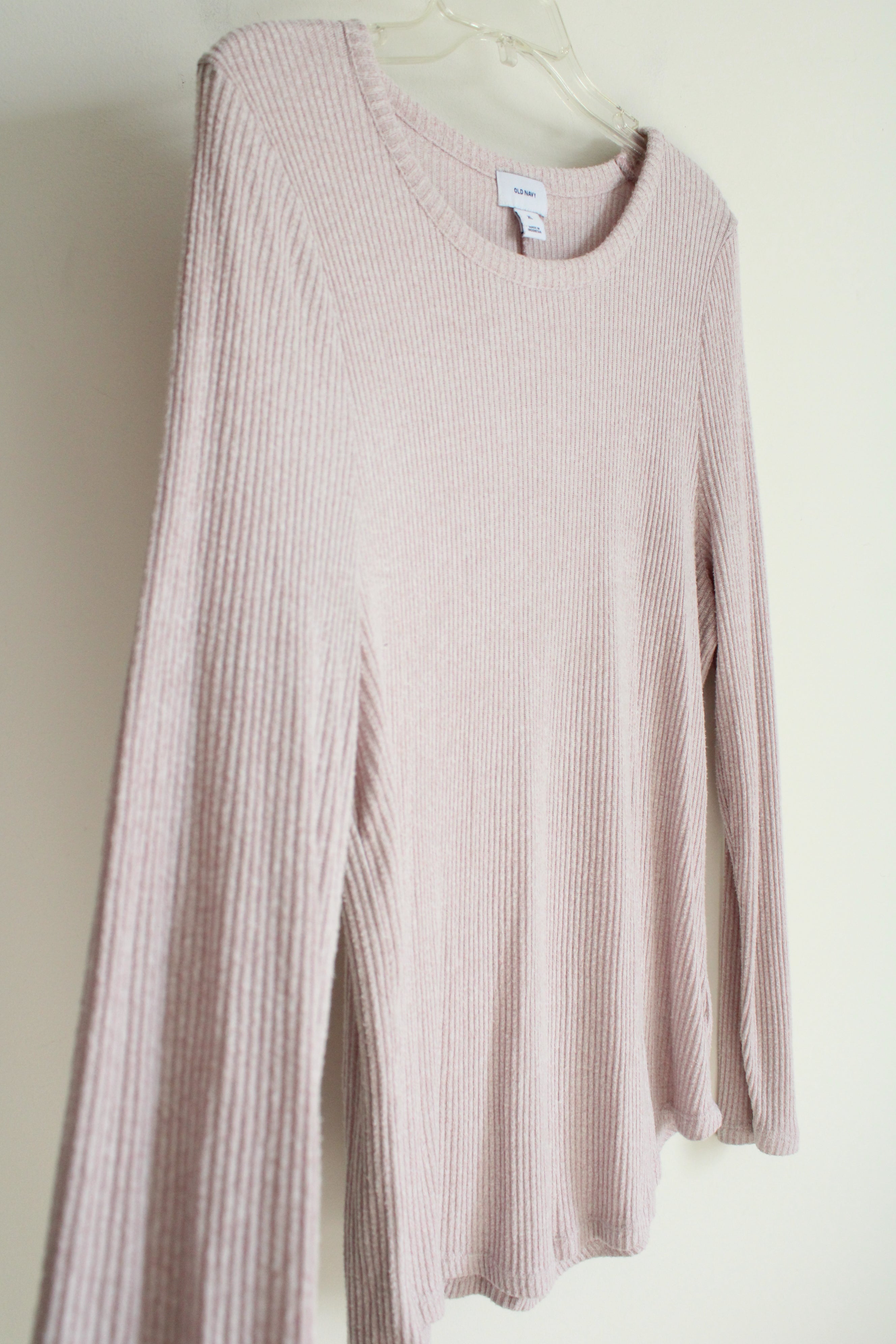 Old Navy Light Pink Ribbed Long Sleeved Shirt | XL