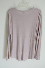 Old Navy Light Pink Ribbed Long Sleeved Shirt | XL