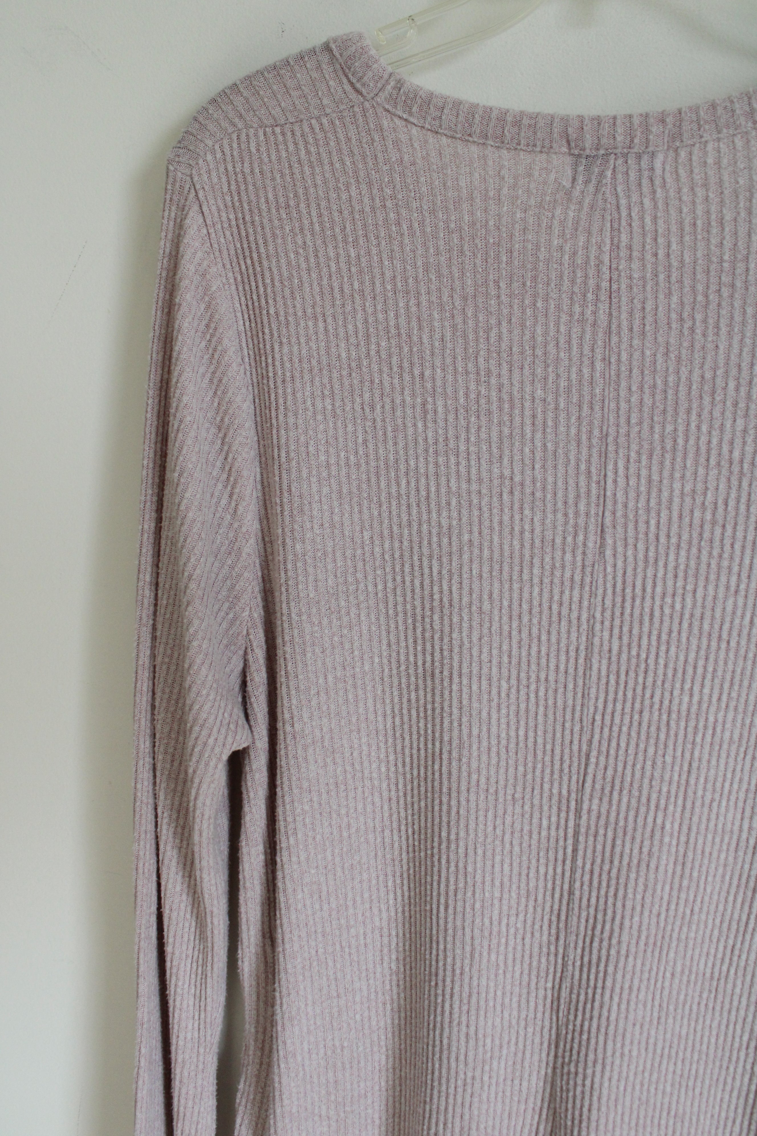 Old Navy Light Pink Ribbed Long Sleeved Shirt | XL