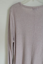 Old Navy Light Pink Ribbed Long Sleeved Shirt | XL