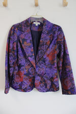 Coldwater Creek Purple Floral Blazer | 6